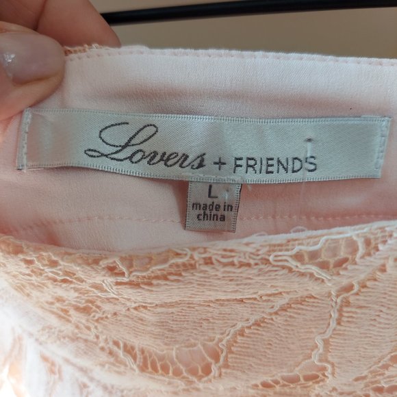 NWT Lovers & Friends Pink Lace Skirt Papaya Sz L - Picture 11 of 17